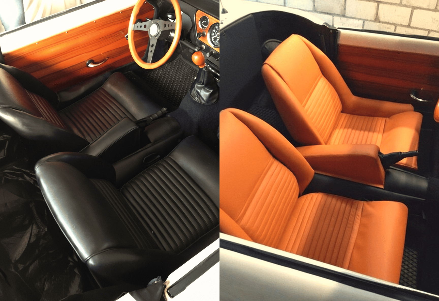 Oldtimer Autositze neu beziehen - Vorher und Nachher